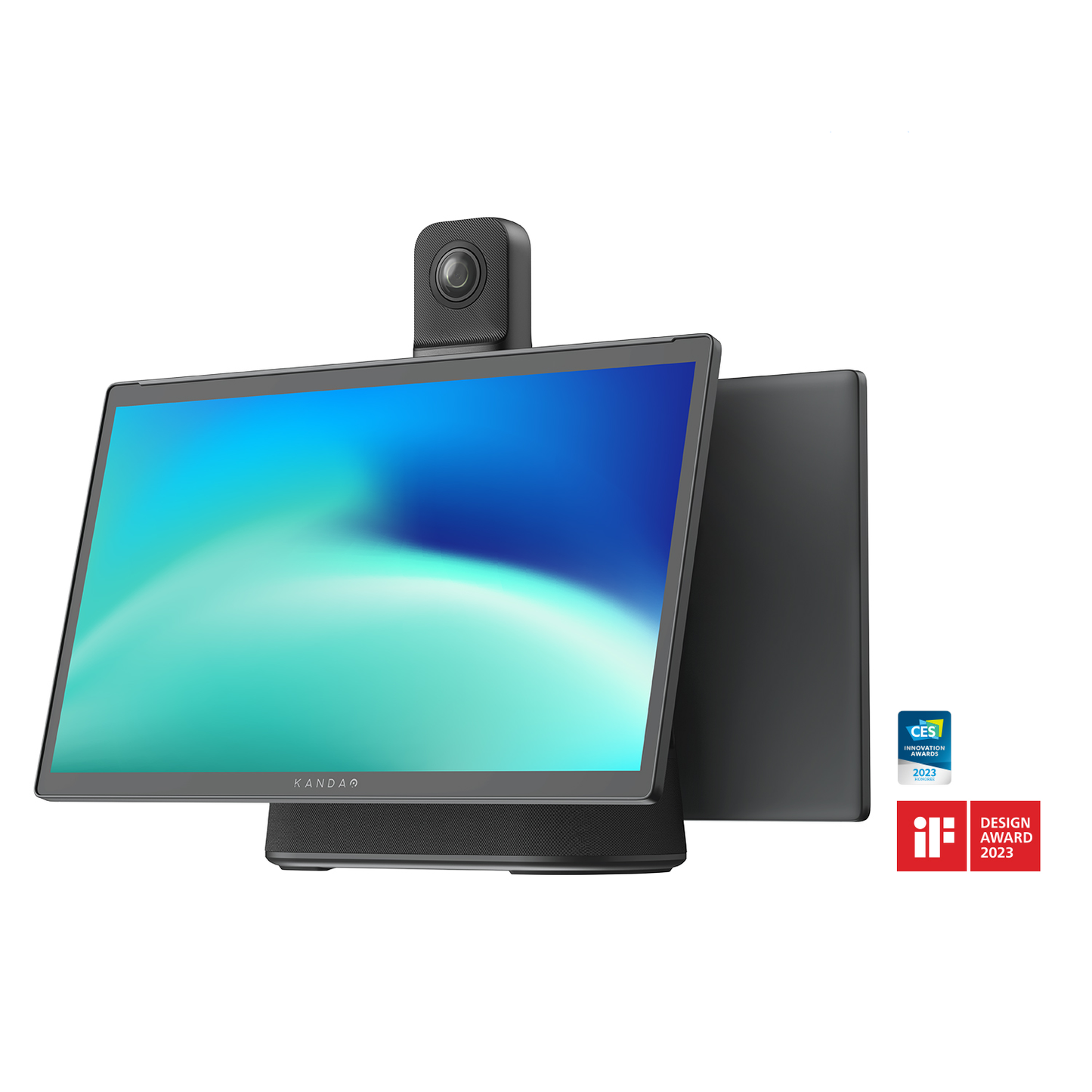 Kandao Meeting Ultra is an all-in-one 360 conferencing solution with 2 touchscreens.
