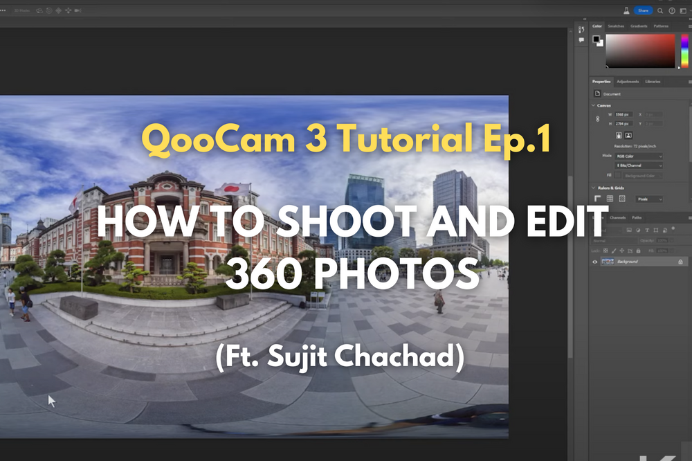 QooCam 3 Tutorial EP 1 - How to Shoot and Edit 360 Photos (ft. Sujit Chachad)
